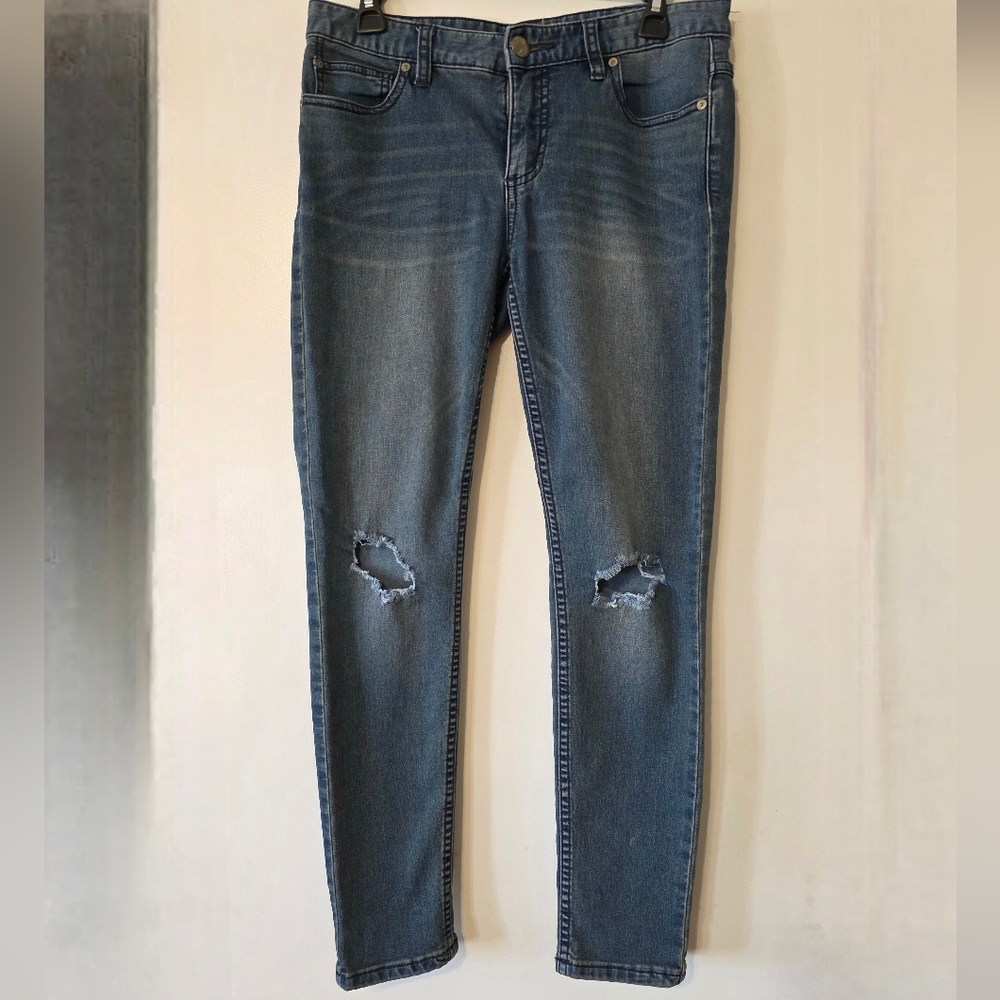 Free People Skinny Blue Jeans